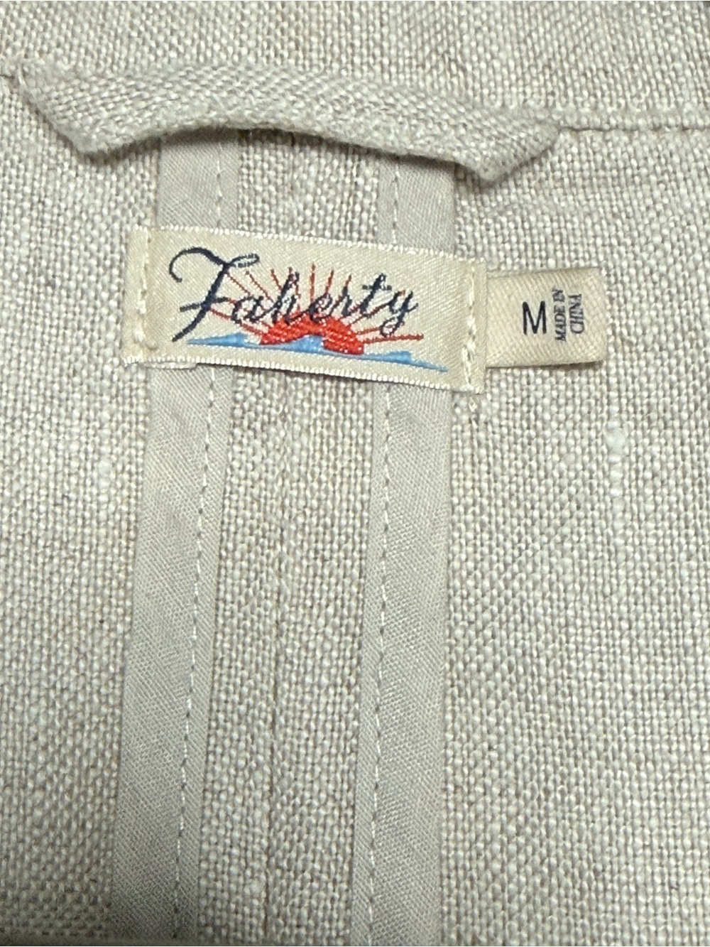 Faherty Weston Linen Blazer - Flax | Size M - Picture 10 of 10